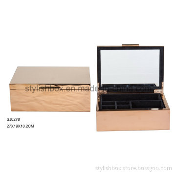 Elegant Stainless Steel Metal Jewelry Box (SJ0278)